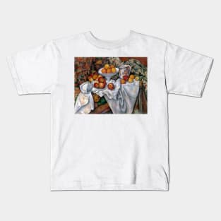 Still Life with Apples and Oranges by Paul Cezanne Kids T-Shirt